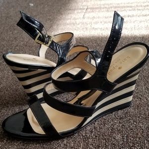 Kate Spade New York Cindy Black Patent Wedge